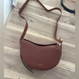 Polene Rust Brown Crescent Shoulder Bag💗